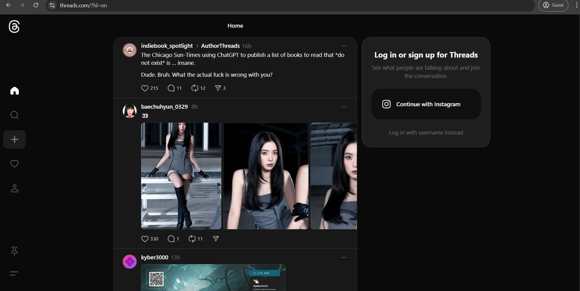 Thread page